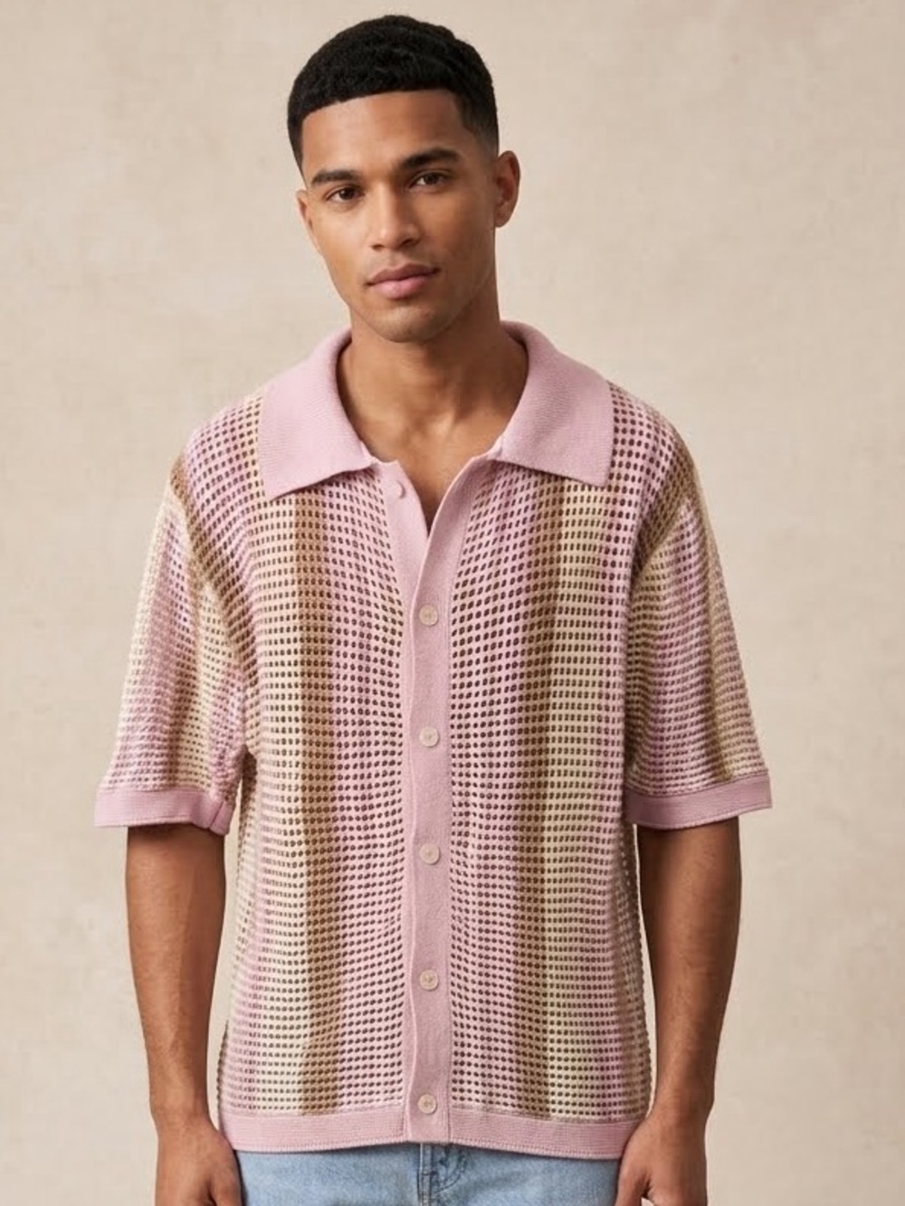 Massive Luxury Men’s Crochet Shirt Size Large